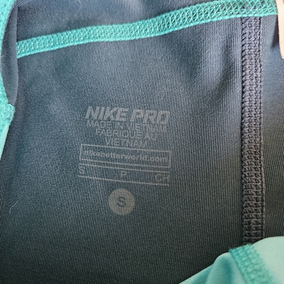 Women's Nike Capri Pro Leggings Dusty Cactus/Volt Size Small - Picture 4 of 8